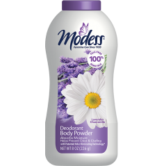 Modess® Deodorant Body Powder, Lavender Chamomile, 8 Ounce