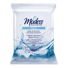 Modess® Make-up Remover Cleansing Towelettes with Vitamin E, Original, 16 Count