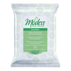 Modess® Make-up Remover Cleansing Towelettes with Vitamin E, Cucumber, 16 Count