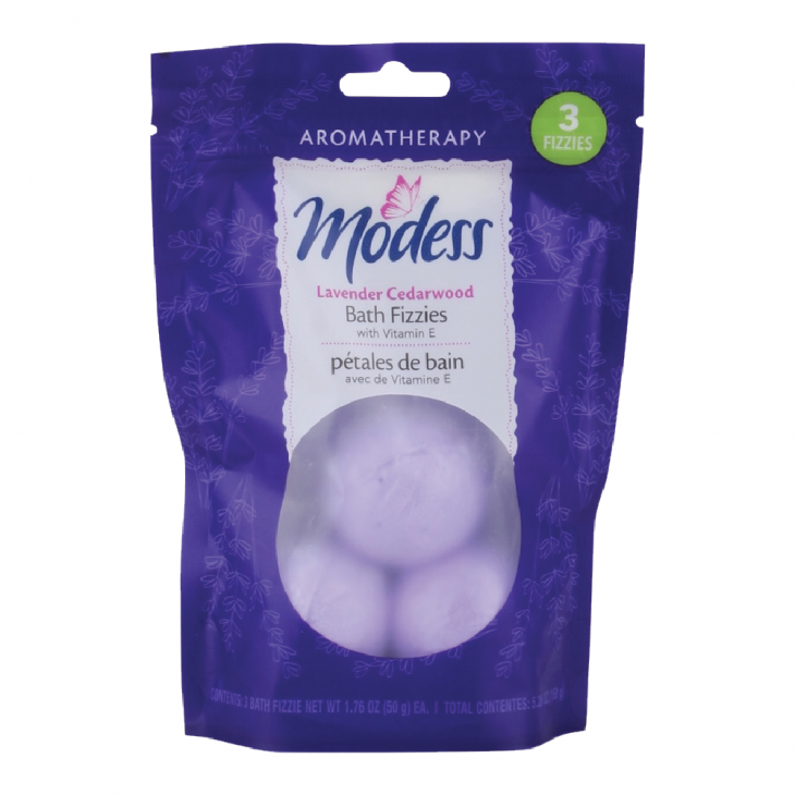 Modess® Aromatherapy Lavender Cedarwood Bath Fizzies, 3 Count