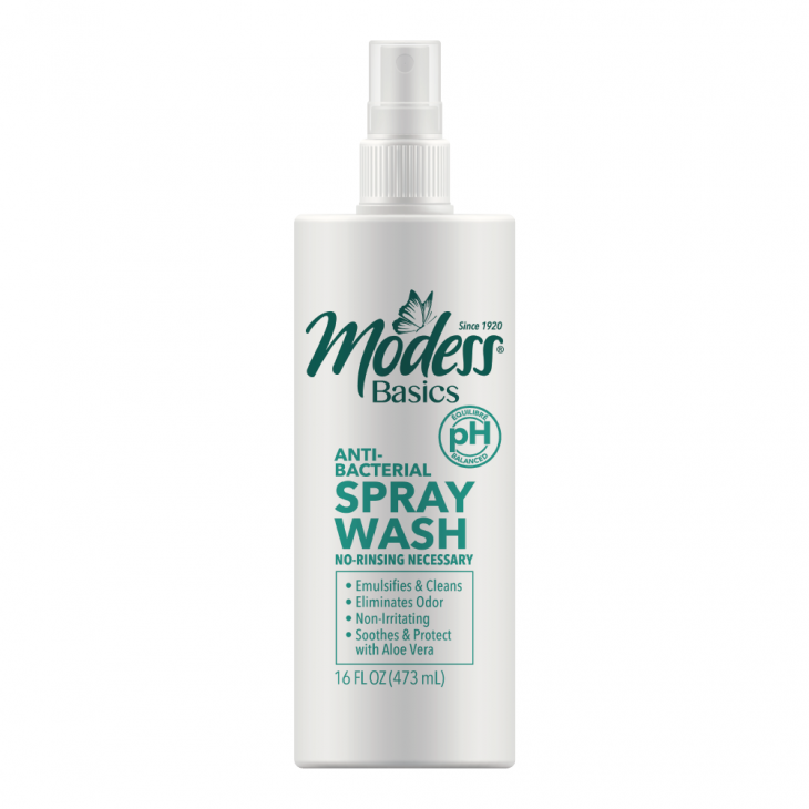 Modess® Basics Anti-bacterial Spray Wash, 16 Ounce
